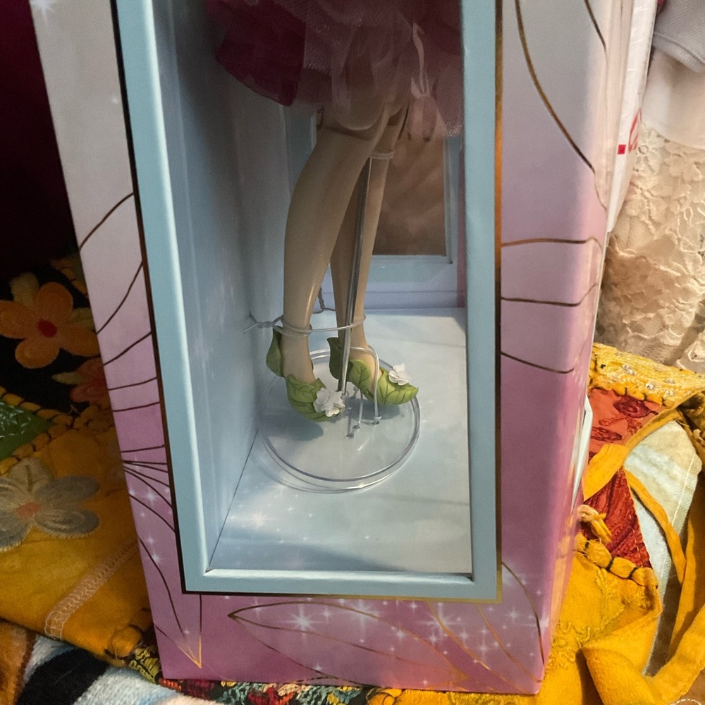 DISNEY   PETER PANS  75TH ANNAVERSARY  DOLL ‘’’TINKERBELL  ‘’’LTD 15.5 in  rare - Picture 2 of 5